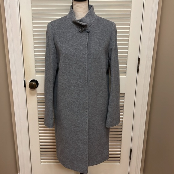 Cinzia Rocca Icons Medium Weight Wool & Cashmere-Blend Coat in Gray, Size 8, NWT - Picture 4 of 17